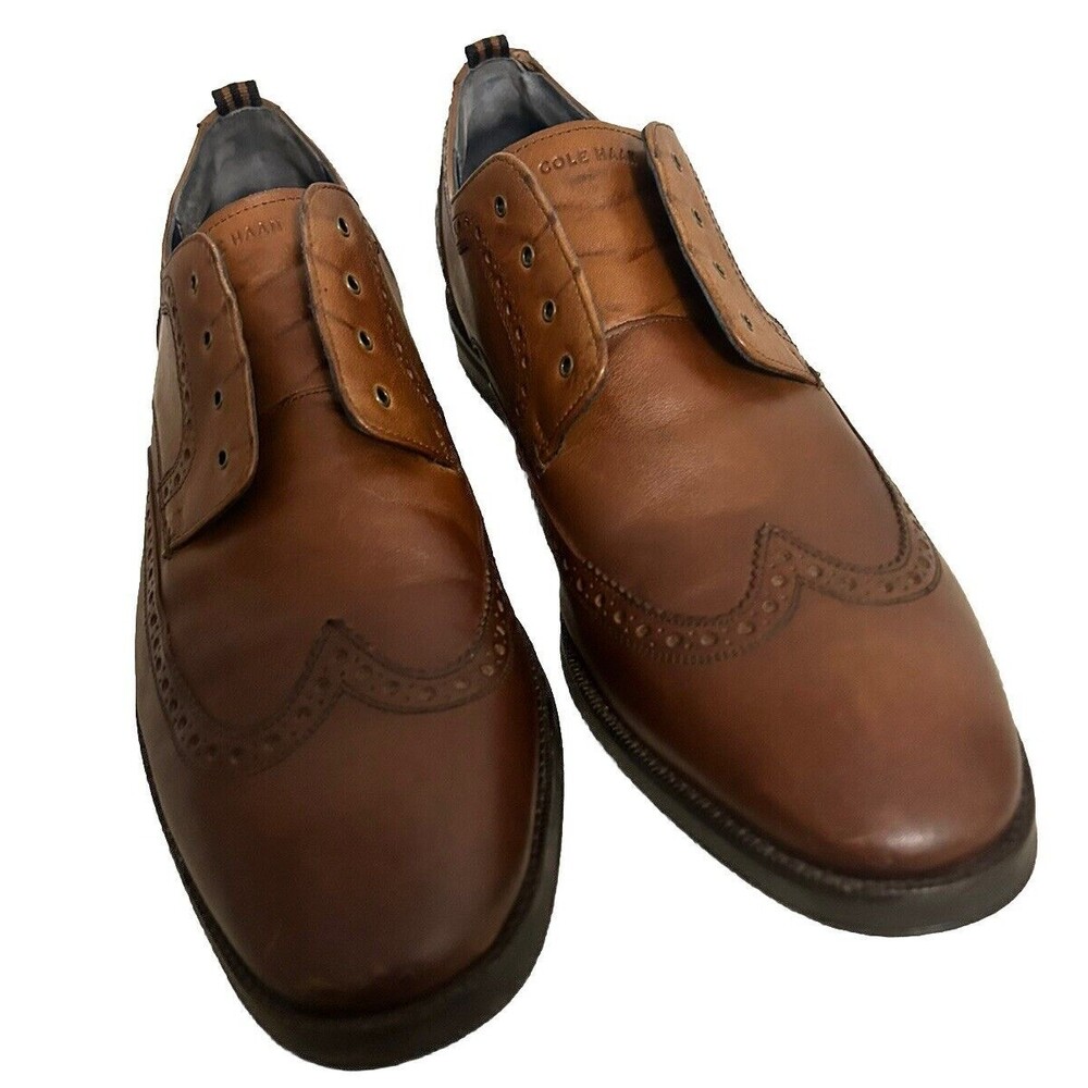 Cole Haan Men's Size 10.5 M Brown Grand Wingtip Oxford Shoes C30100